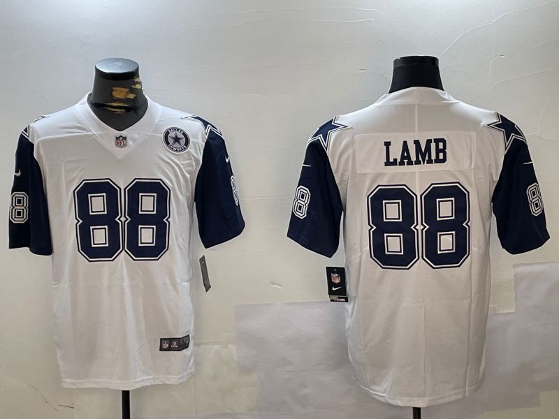 Men Dallas Cowboys #88 Lamb White 2024 Nike Limited NFL Jersey style 2->dallas cowboys->NFL Jersey